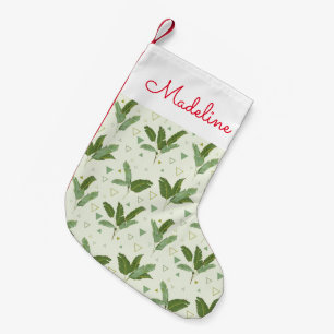 Petite Chaussette De Noël La feuille de banane avec des triangles   ajoutent