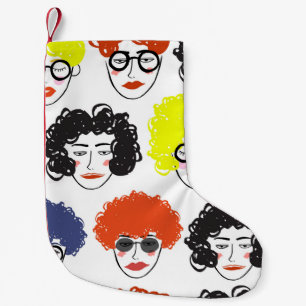 Petite Chaussette De Noël La foule des gens amusants : un design sans soudur