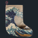 Petite Chaussette De Noël La Grande Vague au large de Kanagawa<br><div class="desc">La Grande Vague au large de Kanagawa est une gravure en bois de l'artiste japonais Hokusai. Il a été publié vers 1830 à la fin de la période Edo.</div>