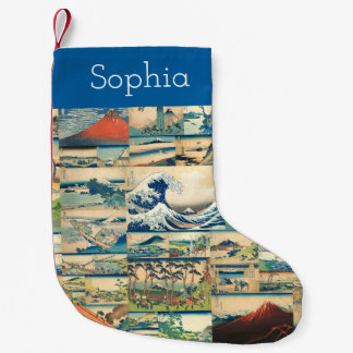 Petite Chaussette De Noël La grande vague personnalisée Hokusai regarde le