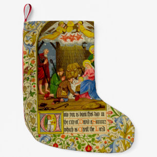 Petite Chaussette De Noël La nativité à vous est née ce jour