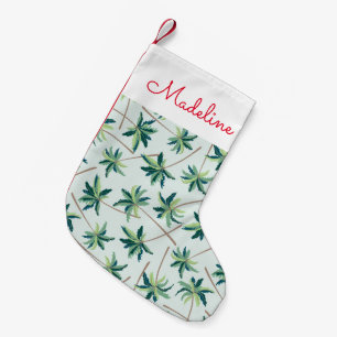 Petite Chaussette De Noël La paume australienne tropicale de vulpin