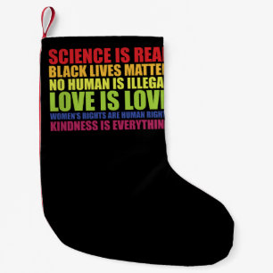 Petite Chaussette De Noël La science est une vraie vie noire matière LGBT Pr