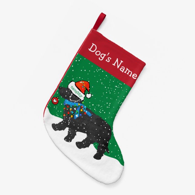 Petite Chaussette De Noël Labradoodle de Noël personnalisé (Devant (Accrochage))