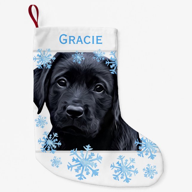 Petite Chaussette De Noël Labrador Retriever Chien Noël personnalisé (Devant)