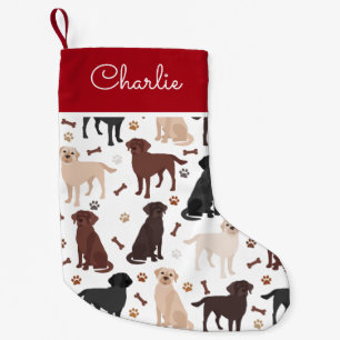 Petite Chaussette De Noël Labrador Retriever Paks and Bones Nom personnalisé