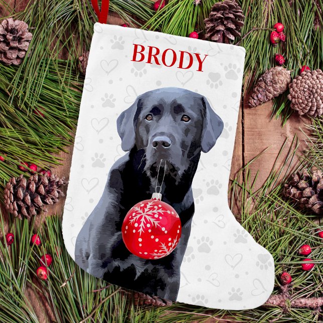 Petite Chaussette De Noël Labrador Retriever Pet Dog Empreintes de pattes No (Créateur téléchargé)