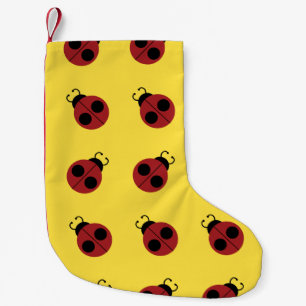 Petite Chaussette De Noël Ladybug 60s rétro cool rouge jaune