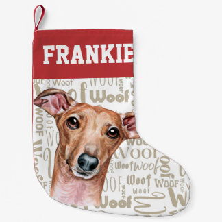 Petite Chaussette De Noël Laine Greyhound italienne Imprimer Noël Stocker