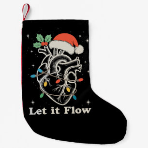 Petite Chaussette De Noël Laisser couler Coeur Cardiaque Infirmière Noël Noë