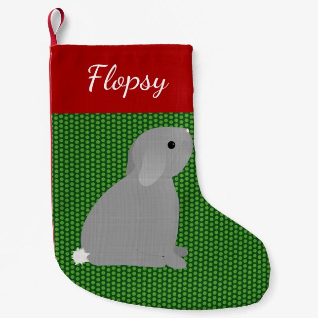 Petite Chaussette De Noël Lapin Oreille Pet Lop (Devant)