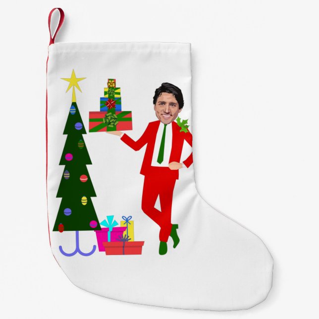 Petite Chaussette De Noël l'arbre de noël justideau (Devant)