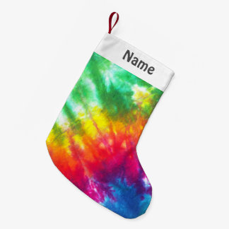 Petite Chaussette De Noël L'arc-en-ciel teignent en nouant customisé