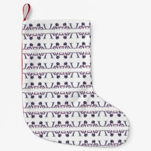 Petite Chaussette De Noël L'art de l'amour : lettres élégantes et Rose flori
