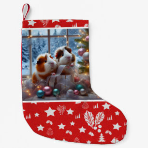 Petite Chaussette De Noël Le bas de Noël des cochons d'Inde