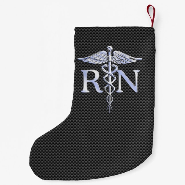 Petite Chaussette De Noël Le caducée de RN d'infirmier autorisé serpente le (Dos)