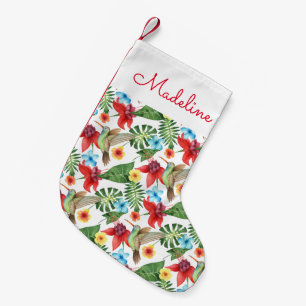 Petite Chaussette De Noël Le colibri tropical   ajoutent votre nom
