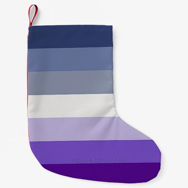 Petite Chaussette De Noël Le drapeau de la fierté lesbienne boucher de Slipp (Devant)