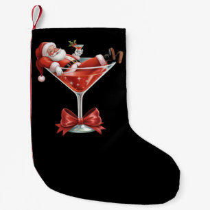 Petite Chaussette De Noël Le Martini de Noël de Santa's Hot Mess Drôle de Sa