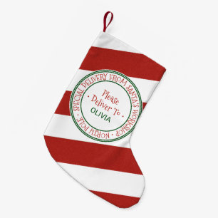 Petite Chaussette De Noël Le nom personnalisé par atelier de Père Noël