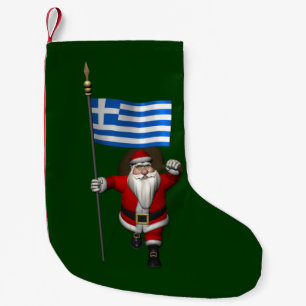 Petite Chaussette De Noël Le Père Noël visite la Grèce