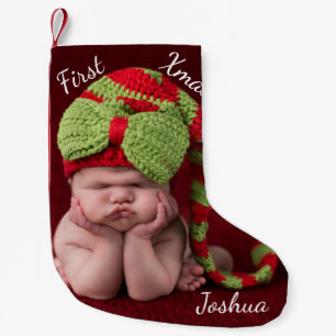 Petite Chaussette De Noël Le premier MONOGRAM de Noël de bébé STOCKAGE PHOTO