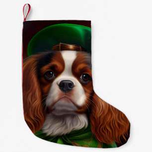 Petite Chaussette De Noël Le roi Cavalier Charles Spaniel à la Saint Patrick