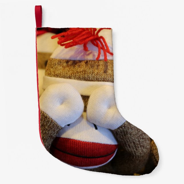 Petite Chaussette De Noël Le singe de Peek-a-boo (Devant)