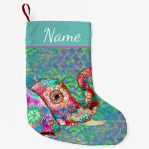 Petite Chaussette De Noël L'éléphant coloré Noël