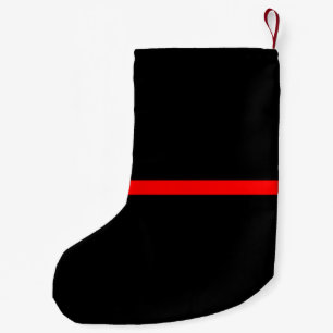 Petite Chaussette De Noël L'énoncé Symbolic de la ligne rouge mince sur une