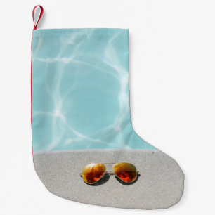Petite Chaussette De Noël Lentille orange encadrée d'or Lunettes de soleil