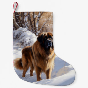 Petite Chaussette De Noël Leonberger Laissez-le neiger Noël