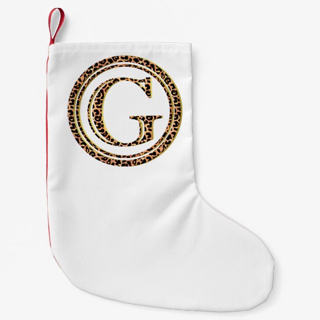 Petite Chaussette De Noël léopard G (Devant)