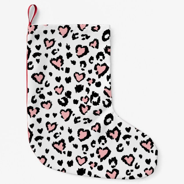 Petite Chaussette De Noël Leopard or jaguar seamless pattern, textured fashi (Devant)