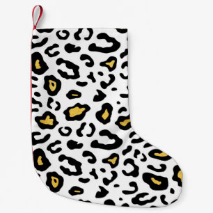 Petite Chaussette De Noël Léopard peau transparente motif