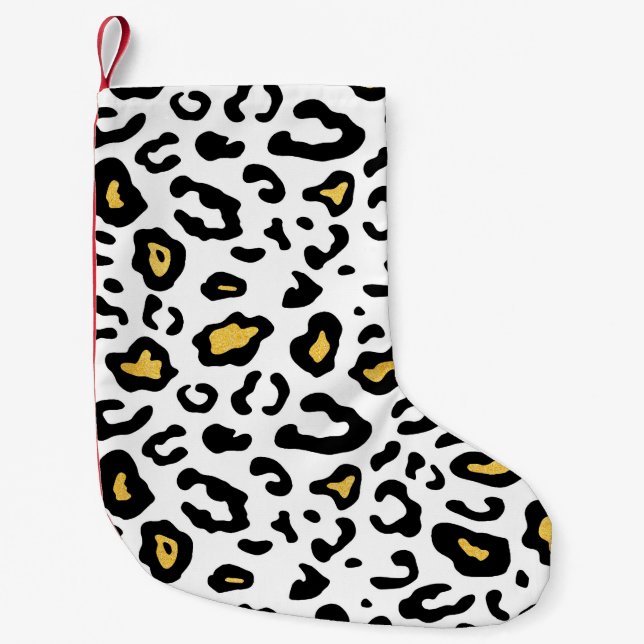 Petite Chaussette De Noël Léopard peau transparente motif (Devant)