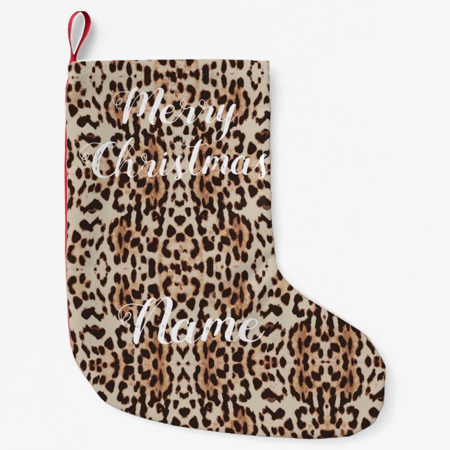 Petite Chaussette De Noël Leopard Spots Motif Thunder_Cove (Devant)
