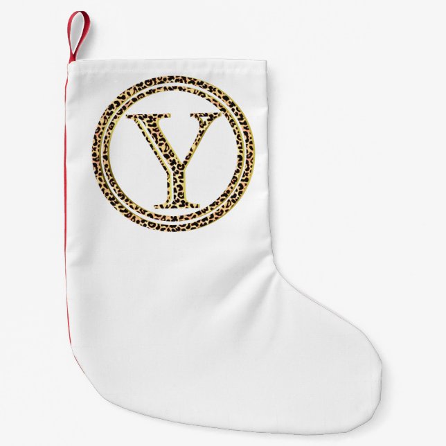 Petite Chaussette De Noël Leopard Y (Devant)
