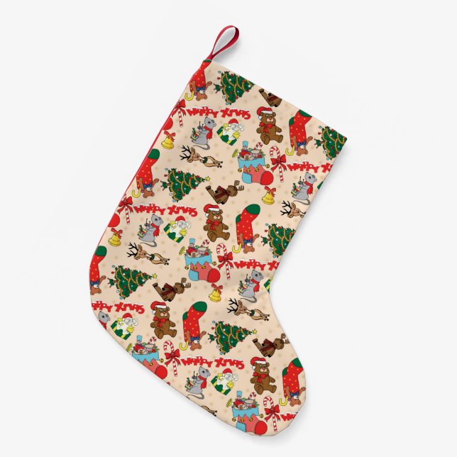 Petite Chaussette De Noël Les animaux des bois Noël (Devant (Accrochage))