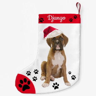 Petite Chaussette De Noël Les bas de Noël des chiots en boîte - Chien en b