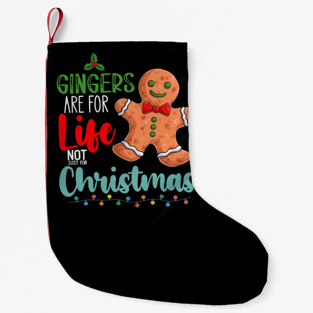 Petite Chaussette De Noël Les Gingers Sont Pour La Vie Pas Seulement Pour No (Devant)