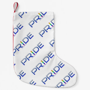 Petite Chaussette De Noël Les lettres métalliques du mot de fierté de Slippe