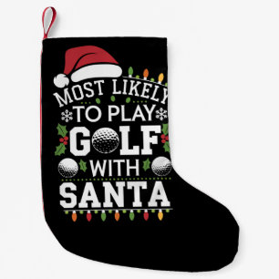 Petite Chaussette De Noël Les Plus Probables De Jouer Au Golf Avec Père Noël