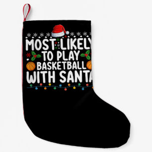 Petite Chaussette De Noël Les Plus Susceptibles De Jouer Au Basket-Ball Avec