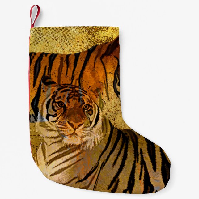 Petite Chaussette De Noël Les Tigres Noël (Devant)