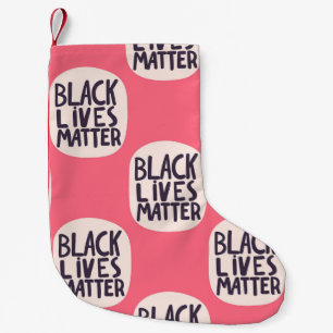 Petite Chaussette De Noël Les vies noires comptent, motif calligraphique