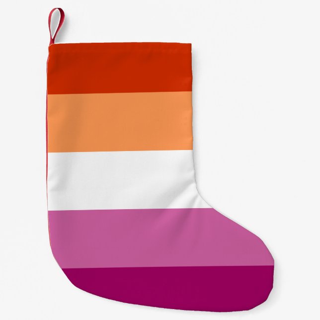 Petite Chaussette De Noël Lesbian Pride Flag LGBTQ (Devant)