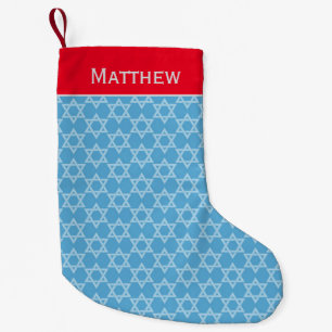 Petite Chaussette De Noël L'étoile de David de Hanoukka personnalisent