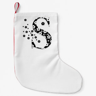 Petite Chaussette De Noël LETTRE Motif Fleur S