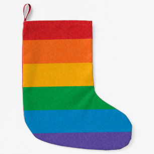 Petite Chaussette De Noël LGBTQ Arc-en-ciel couleur Arrière - plan du drapea